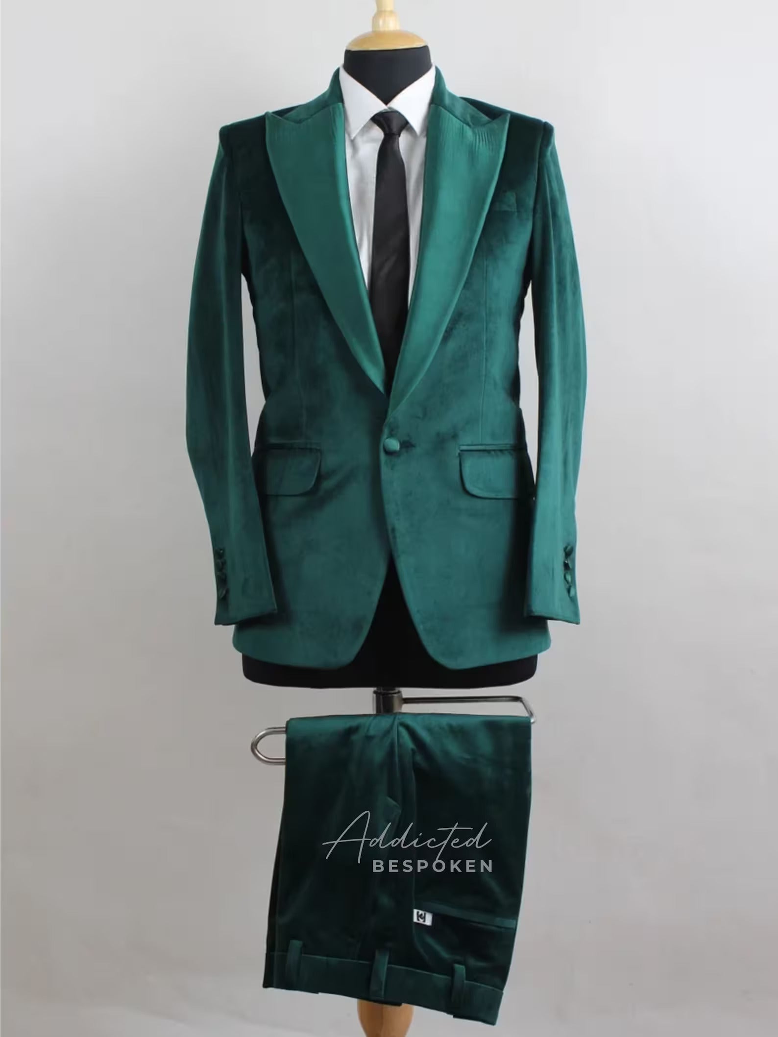 Bespoke Green Velvet Suit